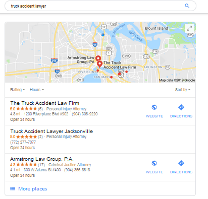 Rank on Google for Truck Accident Lawyer